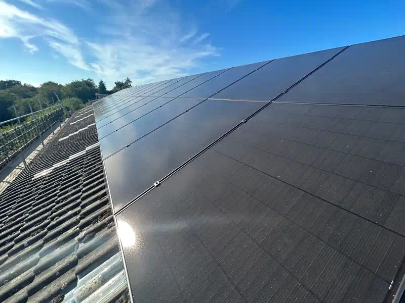 Residential solar panel installation